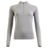 BR CLX long-sleeve zip-up trainingsshirt chiseled stone