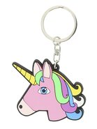 EquiTheme sleutelhanger unicorn hoofd roze