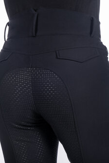 HKM rijbroek met verwarming -Keep Warm- siliconen zitvlak zwart