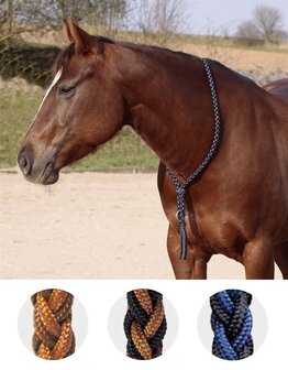 Barefoot halsring Amber zwart/blauw