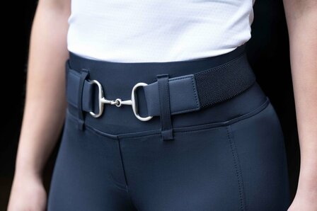 HKM riem -Hunter Elastic- donkerblauw