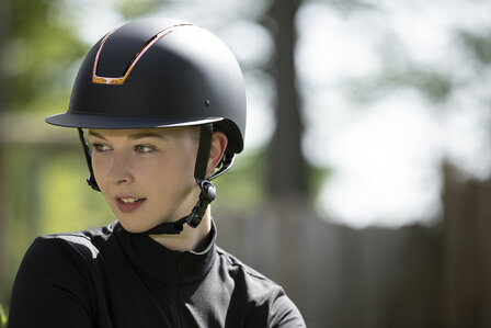 HKM cap -Lady Shield- zwart/ros&eacute;