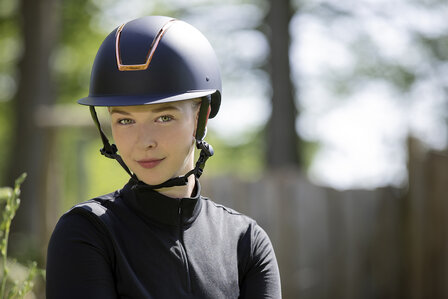 HKM cap -Lady Shield- zwart/ros&eacute;