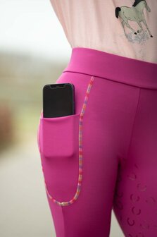 HKM rijlegging -Polly- siliconen knievlakken magenta
