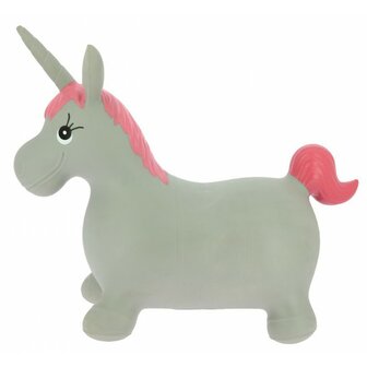 EquiTheme eenhoorn skippybal grijs/roze