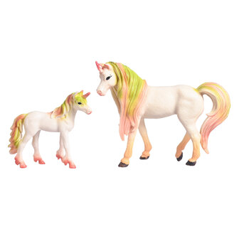Imperial Riding speelgoed unicorn set Magic neon geel/neon koraal