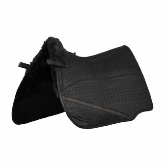 Edix uni veelzijdigheid Merino scheepkin 8-pocket zadelpad zwart