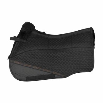 Edix uni veelzijdigheid Merino scheepkin 8-pocket zadelpad zwart