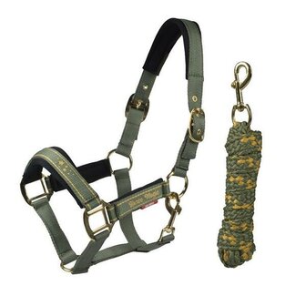 Red Horse halster set Horse Magic donker olijf