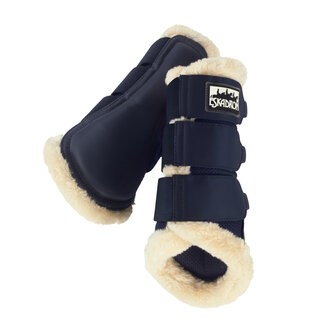 Eskadron peesbeschermers Soft Mesh Fauxfur navy