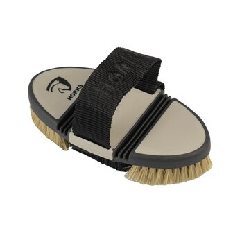 Flexibele borstel welke meebeweegt met de vorm van het paard.  Productspecificaties:  - Flexibele borstel - Beweegt mee met de 