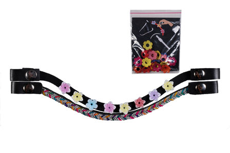 HKM Hobby Horse frontriemen set bloem