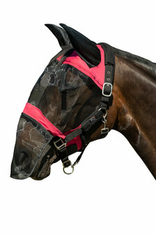 HKM vliegenmasker met neus Premium magenta