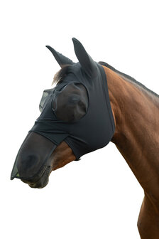 HKM vliegenmasker met neus Elastic zwart