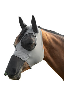 HKM vliegenmasker met neus Elastic moerasgroen