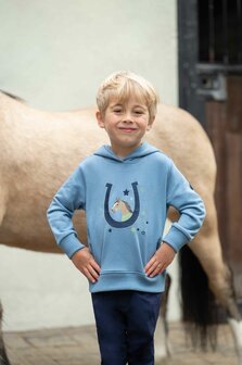 HKM hoody Diana rookblauw