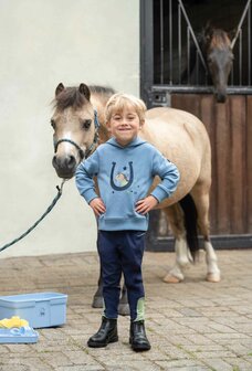HKM hoody Diana rookblauw