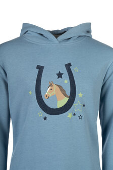 HKM hoody Diana rookblauw