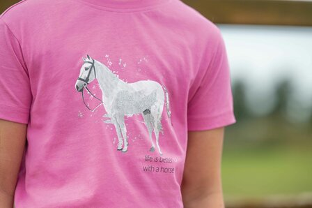 HKM t-shirt Sparkle roze