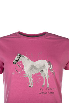 HKM t-shirt Sparkle roze