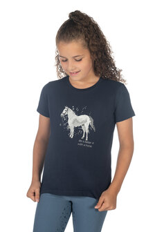 HKM t-shirt Sparkle donkerblauw