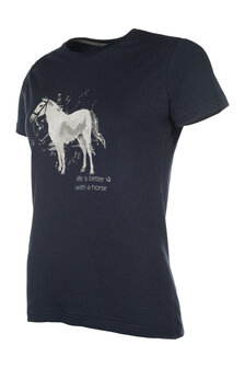 HKM t-shirt Sparkle donkerblauw