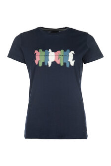 HKM t-shirt Mirror donkerblauw