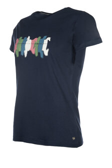 HKM t-shirt Mirror donkerblauw