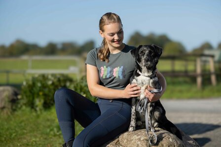 HKM t-shirt Mirror grijsgroen