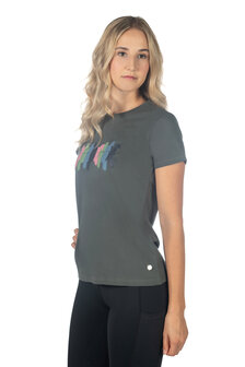 HKM t-shirt Mirror grijsgroen