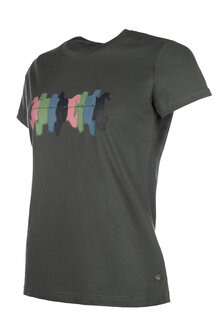 HKM t-shirt Mirror grijsgroen