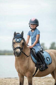 HKM polo shirt Claire rookblauw