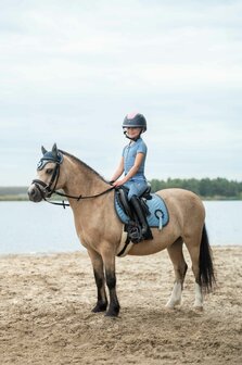 HKM polo shirt Claire rookblauw