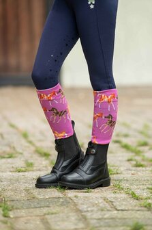 HKM rijsokken Pony Club roze