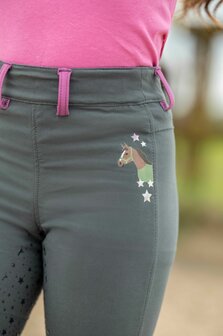HKM rijlegging Pony Dream II siliconen zitvlak grijsgroen