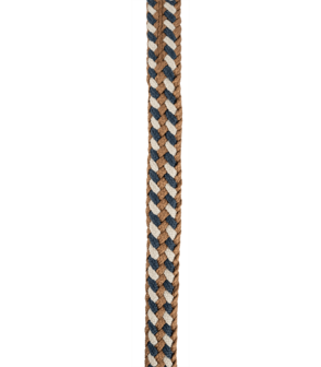 Waldhausen halstertouw Plus met donkere karabijnhaak nachtblauw/beige/cappuccino