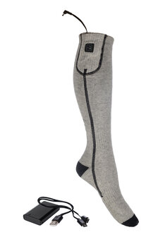 HKM verwarmde sokken Keep Warm grijs/zwart