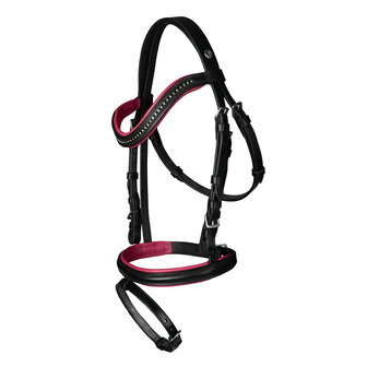 Horka hoofdstel Jolly zwart/roze