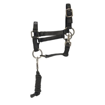 Imperial Riding Hobby Horse halster met touw Free Spirit zwart