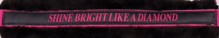 Harry&#039;s Horse halster Lyrics Quotes SHINE BRIGHT LIKE A DIAMOND fuchsia