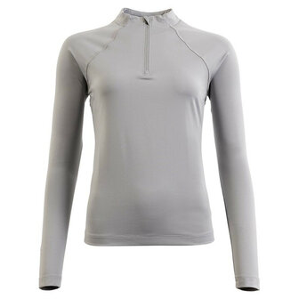 BR CLX long-sleeve zip-up trainingsshirt chiseled stone