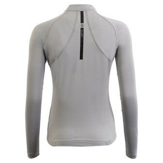 BR CLX long-sleeve zip-up trainingsshirt chiseled stone