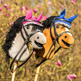 QHP Hobby Horse oornetje kobaltblauw