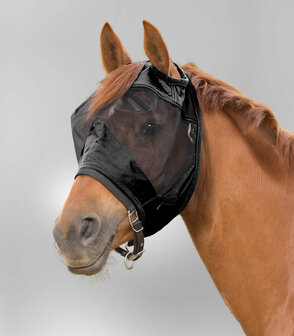 Waldhausen vliegenmasker Premium zonder oren UV werend zwart