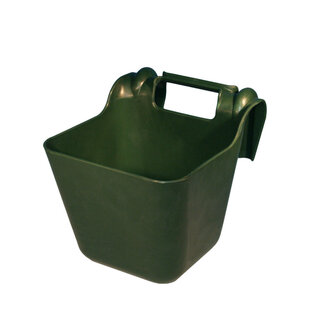 Vplast voerbak met ophangbeugel 14 liter groen