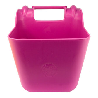 Vplast voerbak met ophangbeugel 14 liter roze