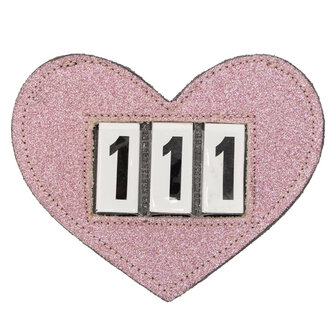QHP startnummers Heart roze