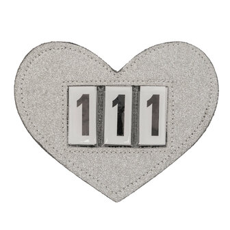 QHP startnummers Heart zilver
