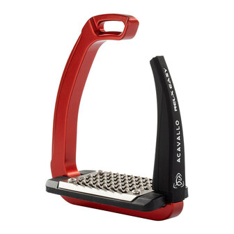 Acavallo stijgbeugels REL-X Easy rood/zwart