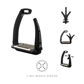 Acavallo stijgbeugels REL-X Easy titanium/zwart